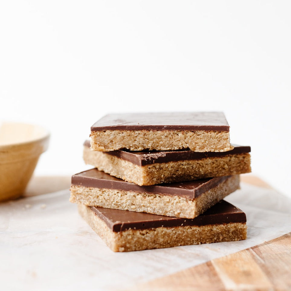 peanut butter oat bar. gluten free. vegan