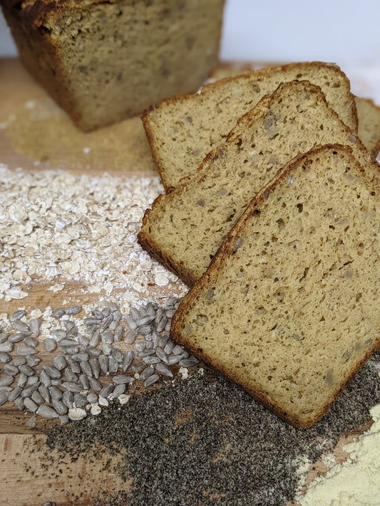 gluten-free, dairy-free prairie grain bread